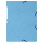 EXACOMPTA Chemise 3 rabats et élastique, en carte lustrée 5/10e, 400gr. Format 24x32cm. Coloris assortis – Image 2