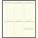 EXACOMPTA Semainier Temporel 16, Janvier à Décembre, 16x8,5cm PVC assortis