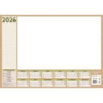 CBG Sous-mains Natura, 100% recyclé, grille millésimée, 25 feuillets, 38,5x54cm, 2 œillets et 1 cordonnet