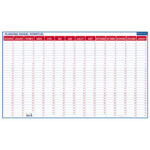 CBG Planning scolaire de Janvier à Décembre, effaçable à sec, 60x99cm