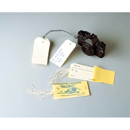 097277_d1-1.jpg AVERY Carnet 10 étiq bagage 12x6,6 cm.Œillet renforcé+attache ficelle.Pré-imprimé Envoi de/Destinataire – Image 1