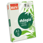 REY Ramette 500 feuilles papier couleur pastel ADAGIO Vert pastel A3 80g