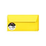 CLAIREFONTAINE Paquet de 20 enveloppes 120g POLLEN 11x22cm (DL). Coloris Jaune soleil