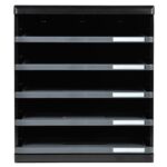 EXACOMPTA Module de classement 5 tiroirs ouverts, format A4 +. Dim (l x h x p) : 28,8 x 32 x 35 cm. Noir – Image 2
