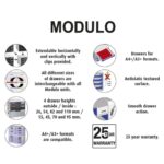 EXACOMPTA Module de classement 5 tiroirs ouverts, format A4 +. Dim (l x h x p) : 28,8 x 32 x 35 cm. Noir – Image 4