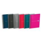 OXFORD Cahier spiralé Essentials 14,8x21 180 pages 5x5. Couverture carte souple assortie