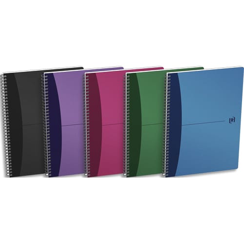131336_d1-1.jpg OXFORD Cahier reliure spirale 21x29,7cm 100 pages ligné 7 mm papier 90g couverture polypro OXFORD OFFICE – Image 1
