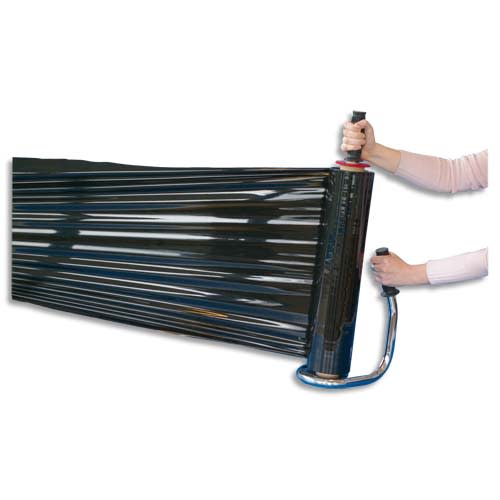 132760_d1-1.jpg Rouleau de film étirable manuel cast Noir 17 microns - Mandrin D7,6 cm, H45 cm x L300 mètres – Image 1