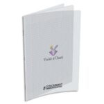 CONQUERANT C9 Cahier de poésie 24x32cm 48 pages grands carreaux Seyès. PP incolore