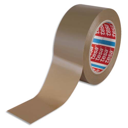 135150_d1-1.jpg TESA Adhésif d'emballage en PVC colle caoutchouc 52 microns - H50 mm x L100 mètres Havane – Image 1