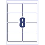 AVERY Boîte de 80 étiquettes ultra-résistantes en polyéthylène. Dim: 99,1x67,7 mm. Réf L7914-10