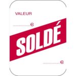 AVERY Boîte de 1000 étiquettes perforées pré imprimées SOLDÉ. Dim: 49x65 mm.
