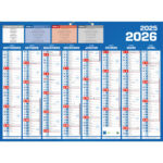 CBG Calendrier CLASSIQUE septembre à décembre, millésimé, 40,5x55cm, 2 œill