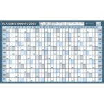 CBG Planning annuel de Janvier à Décembre, effaçable à sec, 60x99cm, 4 œillets