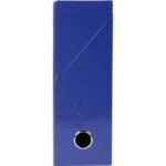 EXACOMPTA Boîte de transfert Iderama, carte lustrée pelliculée, dos 9 cm, 34x25,5cm, coloris Bleu foncé