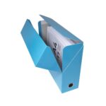 EXACOMPTA Boîte de transfert Iderama, carte lustrée pelliculée, dos 9 cm, 34x25,5cm, coloris Bleu clair – Image 3