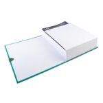 EXACOMPTA Chemise extensible en balacron. Rabat en pied, fermeture par sangle scratch. Coloris Vert clair – Image 2