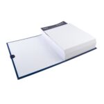 EXACOMPTA Chemise extensible en balacron. Rabat en pied, fermeture par sangle scratch. Coloris Bleu foncé – Image 2