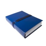 EXACOMPTA Chemise extensible en balacron. Rabat en pied, fermeture par sangle scratch. Coloris Bleu foncé – Image 3