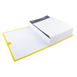 EXACOMPTA Chemise extensible en balacron. Rabat en pied, fermeture par sangle scratch. Coloris Jaune – Image 2