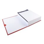 EXACOMPTA Chemise extensible en balacron. Rabat en pied, fermeture par sangle scratch. Coloris Rouge – Image 2