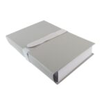 EXACOMPTA Chemise extensible en balacron. Rabat en pied, fermeture par sangle scratch. Coloris Gris – Image 3