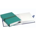 EXACOMPTA Chemise extensible en balacron. Rabat en pied, fermeture par sangle scratch. Coloris Vert foncé – Image 2