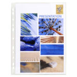 EXACOMPTA Boîte de 100 pochettes perforées en PVC 8/100ème – Image 2