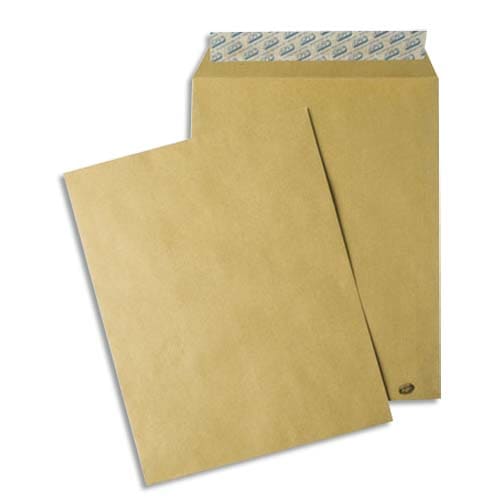 145812_d1-1.jpg GPV Paquet de 50 pochettes kraft brun auto-adhésives 85g format C4 229 x 324 mm – Image 1