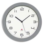 ALBA Horloge murale Hornew silencieuse métal Gris, pile AA non fournie - Diamètre 30 cm