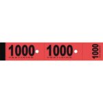 ELVE Bloc de 50 tickets vestiaire 3x20 cm Rouge