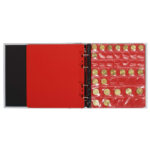 EXACOMPTA Album Pièces de monnaie (cap.= 215). 5 feuillesx43 cases+5 intercalaires. 25x25cm. Gris métal – Image 3