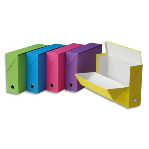 155173_d1.jpg EXACOMPTA Boîte de transfert Salsa, carton fort recouvert papier, dos 9 cm, 34x25,5 cm, coloris assortis – Image 1