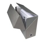 EXACOMPTA Boîte transfert pâte naturelle, carton rigide recouvert de papier recyclé Vert foncé, dos 12 cm – Image 2