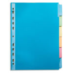 OXFORD Intercalaires Color Life, 6 positions en carte rigide 220g. Format A4+. Coloris assortis