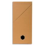 EXACOMPTA Boîte de transfert, carton rigide recouvert de papier toilé, dos 12 cm, 34x25,5 cm, Havane