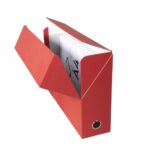 EXACOMPTA Boîte de transfert, carton rigide recouvert de papier toilé, dos 9 cm, 34x25,5 cm, Rouge – Image 2