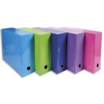 EXACOMPTA Boîte de transfert Iderama, carte lustrée pelliculée, dos 9 cm, 34x25,5 cm, coloris assortis