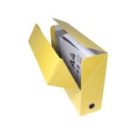 EXACOMPTA Boîte de transfert Iderama, carte lustrée pelliculée, dos 9 cm, 34x25,5 cm, coloris Jaune – Image 3