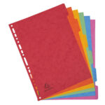 EXACOMPTA Jeu d'intercalaires 6 positions en carte lustrée 5/10e format A4 400g – Image 2