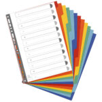 EXACOMPTA Jeu d'intercalaires 12 positions en carte lustrée 5/10e format A4 400g – Image 2