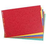 EXACOMPTA Jeu d'intercalaires 5 positions en carte lustrée 5/10e format A3 400g – Image 2