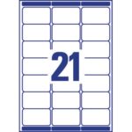 AVERY Boîte de 2100 étiquettes Laser Blanc 63,5X38,1mm L7160-100