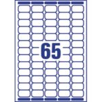 AVERY Boîte de 1625 étiquettes Laser Blanc 38,1X21,2 L7651-25