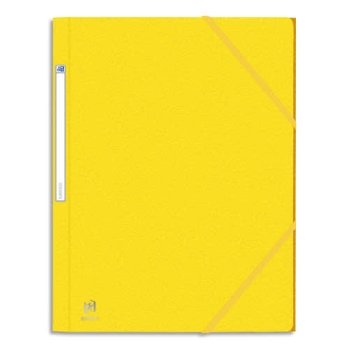 177775_d1.jpg OXFORD Chemise 3 rabats et élastique EUROFOLIO en carte grainée 5/10e, 450g.Pour format A4. Coloris Jaune – Image 1
