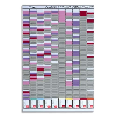 187666_d1.jpg NOBO Kit planning à fiches T général, 10 bandes – Image 1