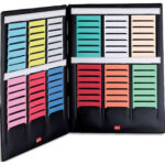 NOBO Paire de volets de couverture MINI-PLANNER 3 bandes de 16 fiches indice 2