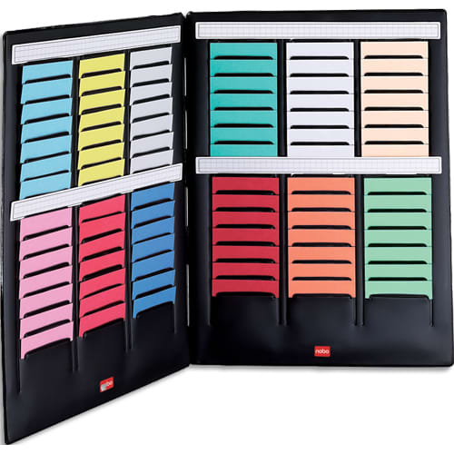 187690_d1.jpg NOBO Paire de volets de couverture MINI-PLANNER 3 bandes de 16 fiches indice 2 – Image 1
