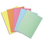 EXACOMPTA Paquet de 250 sous-chemises SUPER 60 en carte 60 grammes coloris assortis pastels