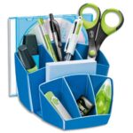 CEP Pro Multipot Gloss 6 compartiments + 2 espace - Dimensions L14,3 x H9,3 x P15,8 cm coloris Bleu océan